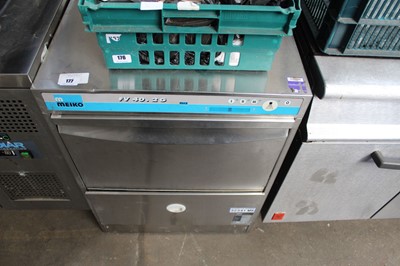 Lot 177 - 60cm Meiko FV40.2G undercounter drop-front washer