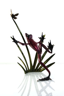 Lot 51 - A lost-wax bronze with hand-coloured patina by...