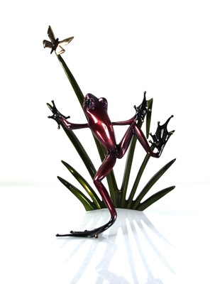 Lot 51 - A lost-wax bronze with hand-coloured patina by...