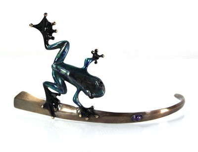 Lot 56 - A lost-wax bronze with hand-coloured patina by...