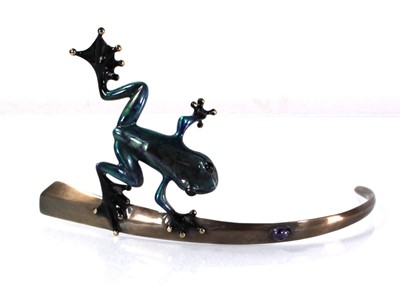 Lot 56 - A lost-wax bronze with hand-coloured patina by...