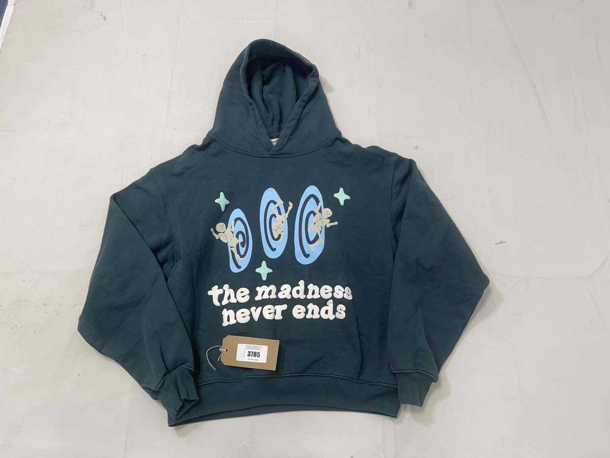 Lot 3785 - Broken Planet 'the madness never ends' hoodie...