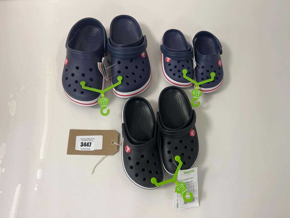 Lot 3447 - 3x Children's Crocs