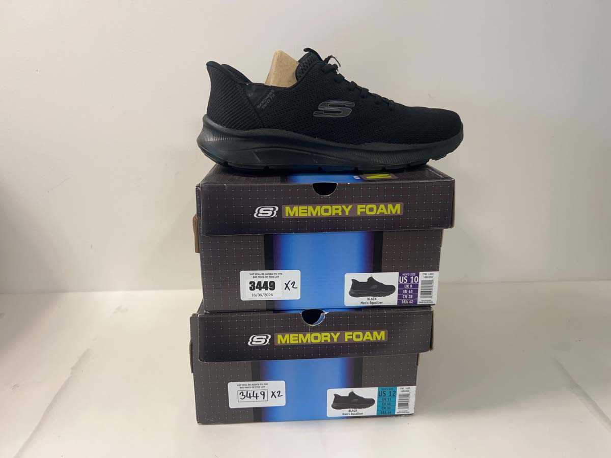 Lot 3449 - 2x Sketchers Men's Equalizer memory foam trainers