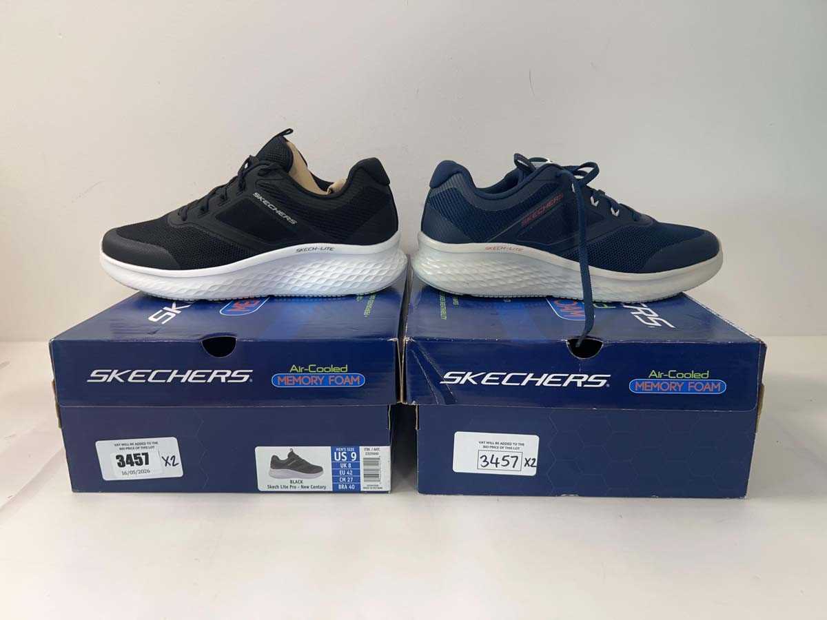 Lot 3457 - 2x Sketchers Men's Sketch lite pro memory foam...
