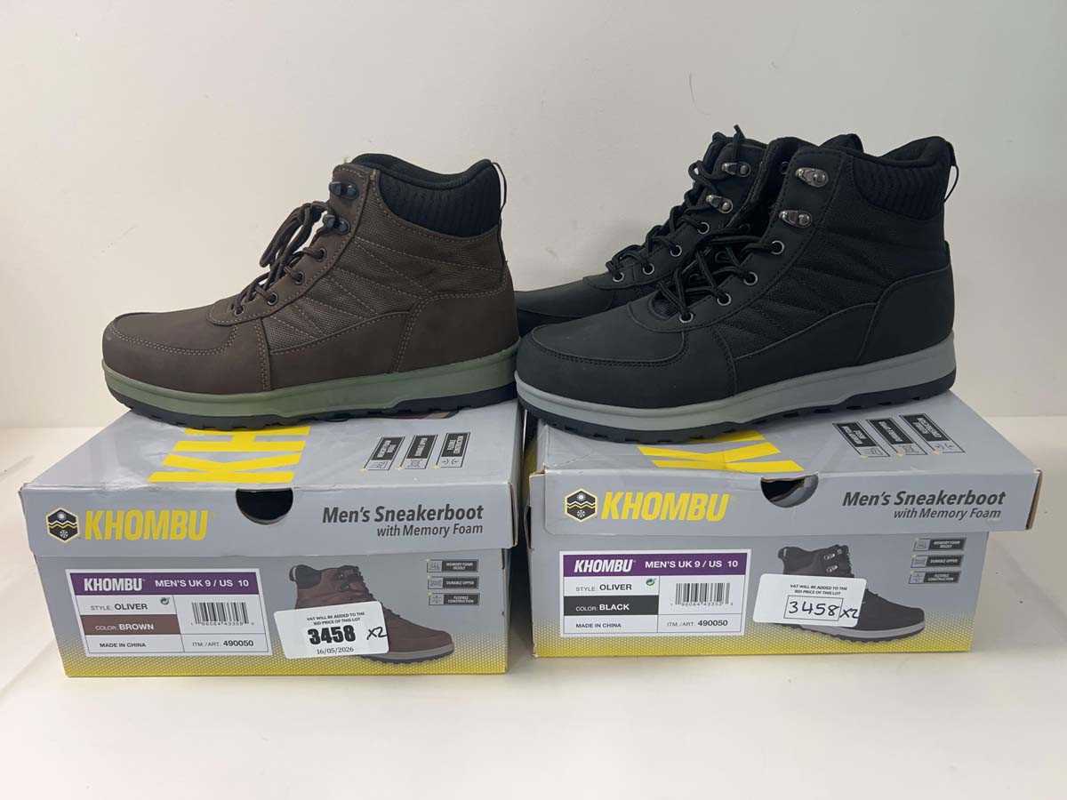 Lot 3458 - 2x Men's Khombu Oliver sneaker boots