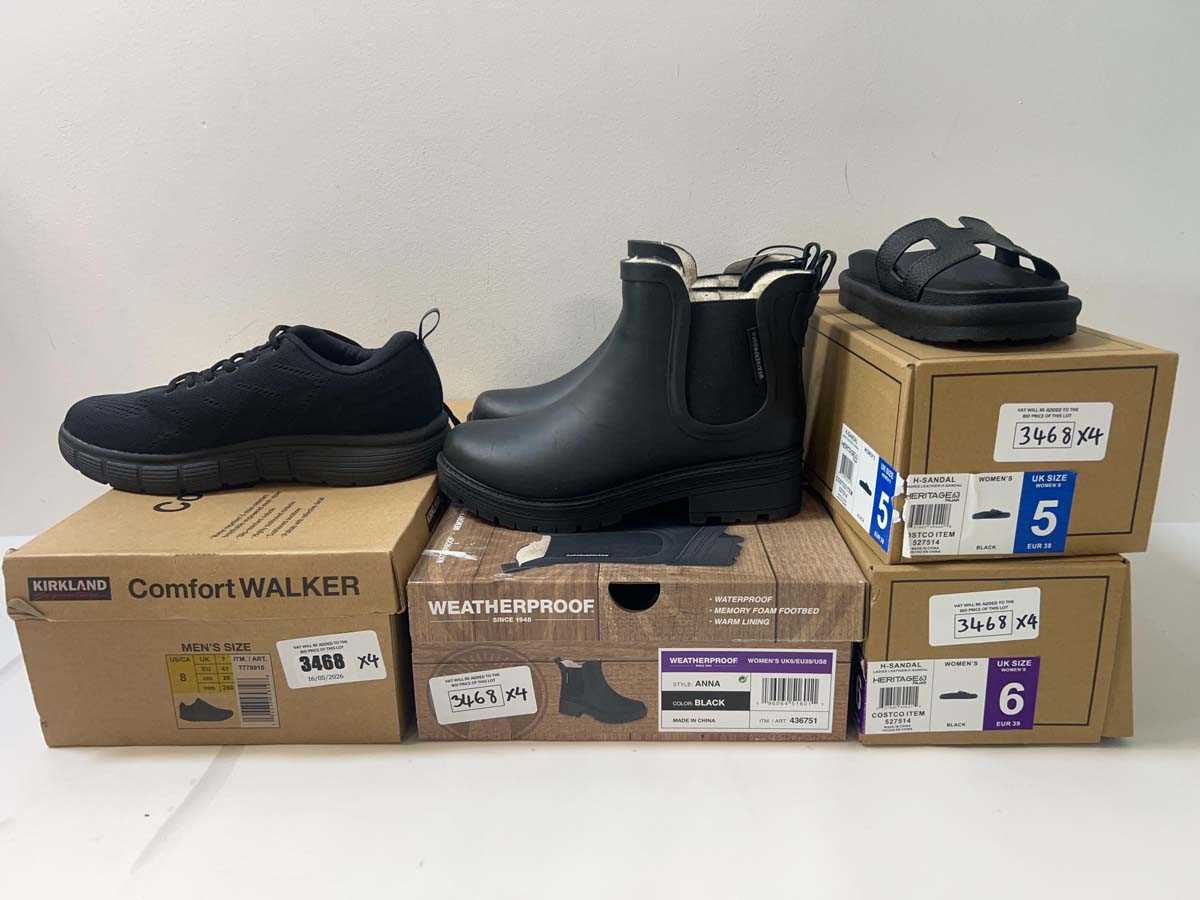 Lot 3468 - 4x adults shoes Kirkland, Heritage 63 Pajar...