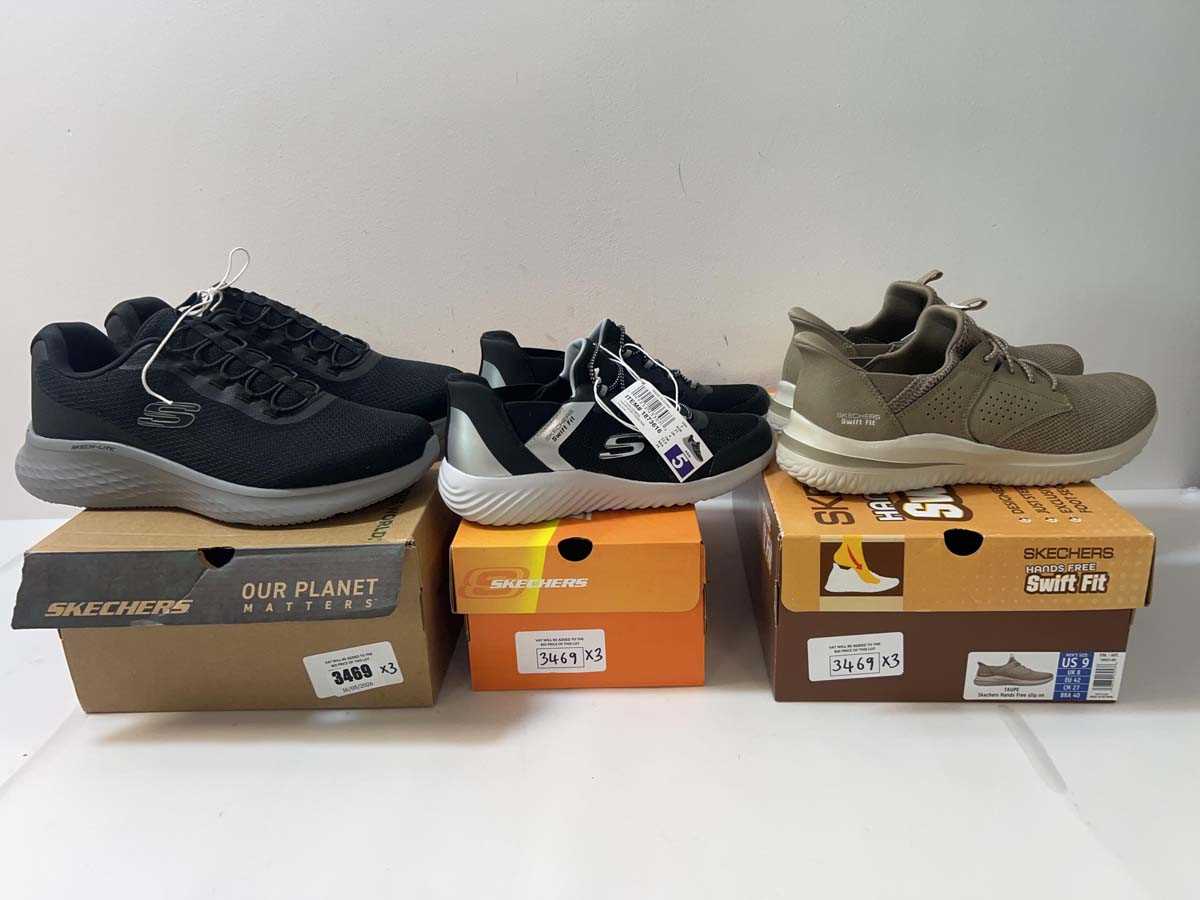 Lot 3469 - 3x Sketchers trainers