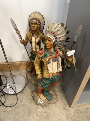 Lot 1018 - 2 Native American figure ornaments