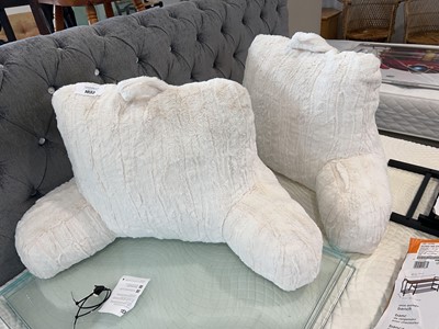 Lot 1032 - 2 white fluffy body pillows