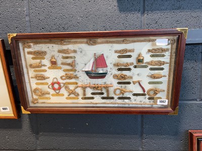 Lot 1062 - Framed and glazed knot display