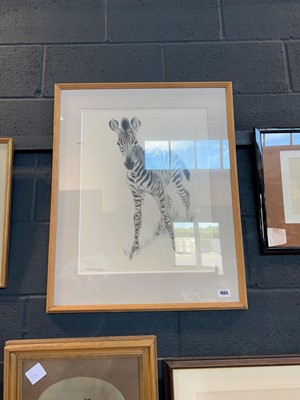 Lot 1065 - Limited edition print of a zebra, no. 594/1000,...