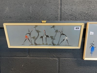 Lot 1070 - 4 small pen and ink drawings or African origin