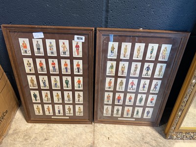 Lot 1074 - Pair of framed and glazed mounted cigarette...