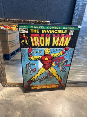 Lot 1076 - Framed Iron Man poster