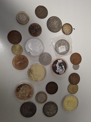 Lot 1081 - Shelf of coins including Queen Elizabeth II...