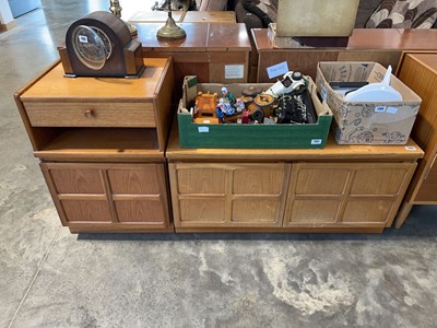 Lot 1085 - 2 pieces of teak finish Nathan furniture incl....