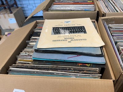 Lot 1087 - 3 cardboard boxes of various classical vinyl...