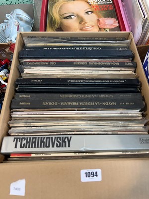 Lot 1094 - 5 boxes of various records, mostly classical