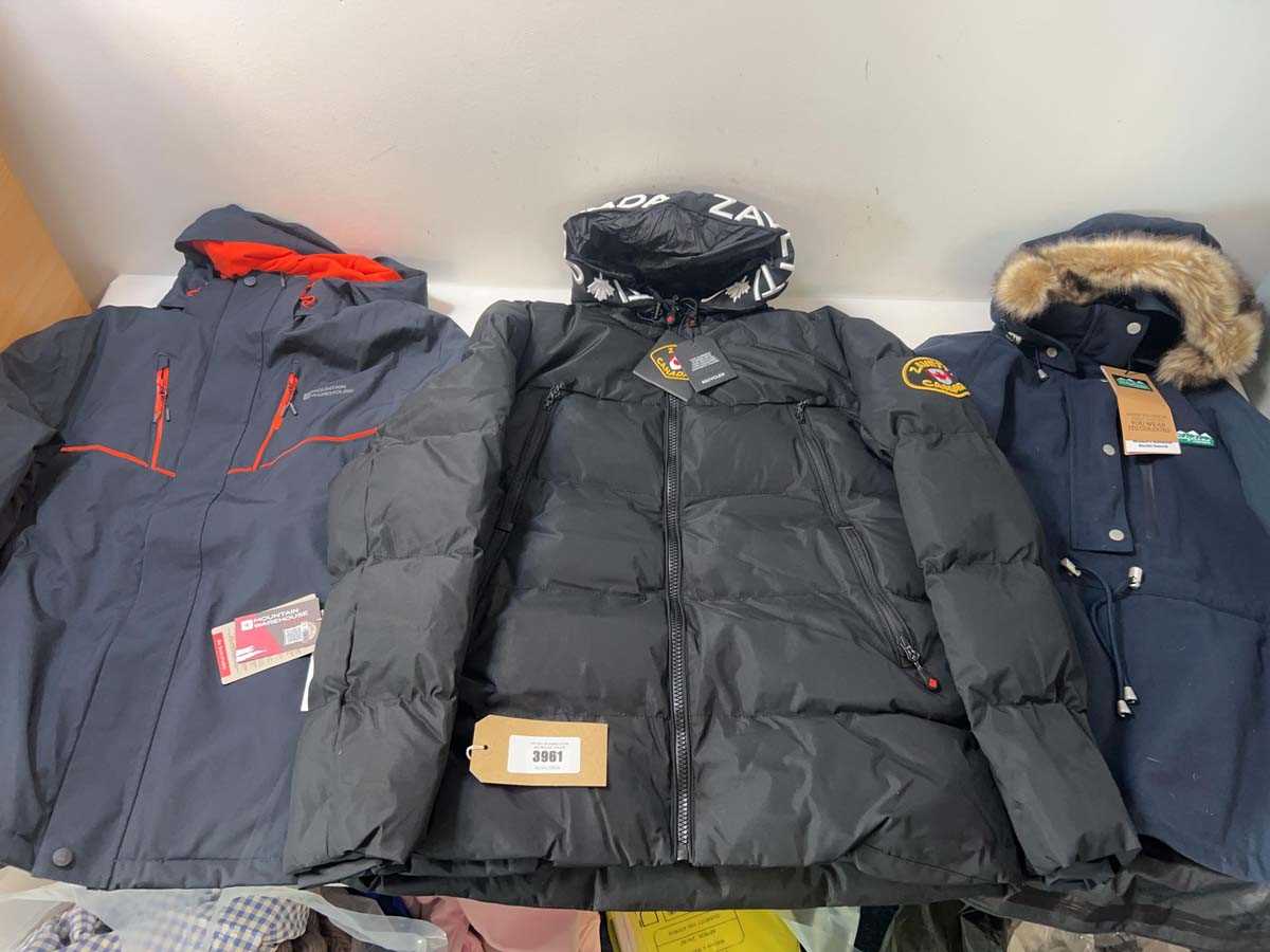 Lot 3961 - 3x coats Zavetti, Mountain Warehouse, Ridgeline
