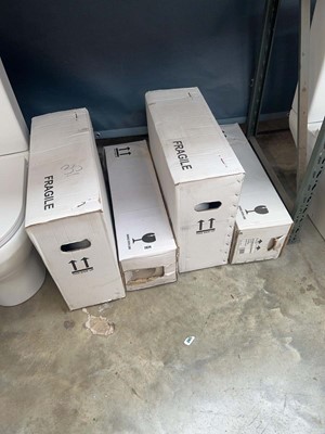 Lot 2874 - 2 boxed White ceramic sinks and pedestals