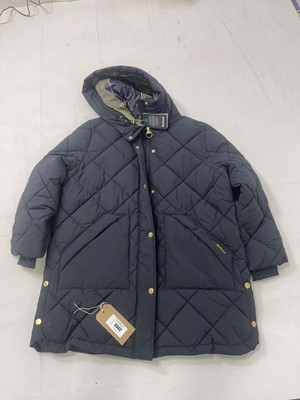 Lot 3842 - Barbour kayling puffer coat in black size 14...