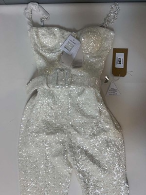 Lot 3972 - Nadine Merabi sequin belted jumpsuit (XS)