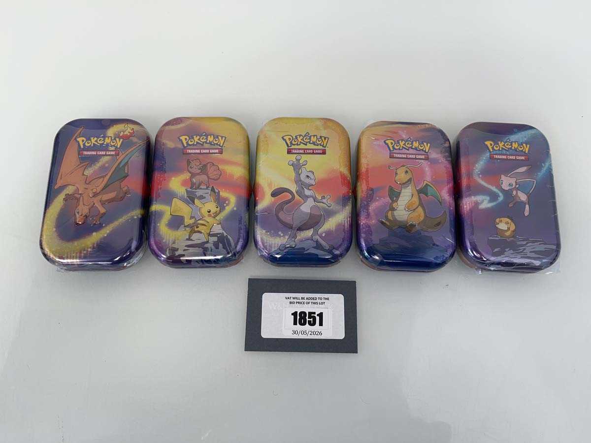 Lot 1851 - 5x Pokémon TCG: Kanto Power Mini Tins