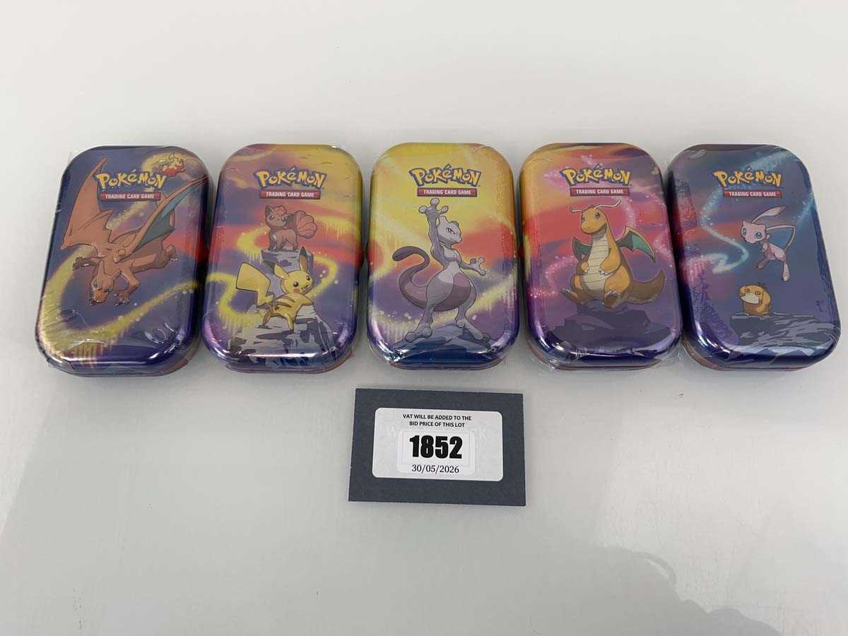 Lot 1852 - 5x Pokémon TCG: Kanto Power Mini Tins