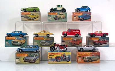 Lot 181 - Ten Matchbox models: 6 Mercedes tourer, 12...