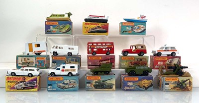 Lot 182 - Thirteen Matchbox models: 2 rescue hovercraft,...