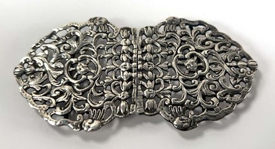 Lot 343 - A late Victorian silver two section belt...