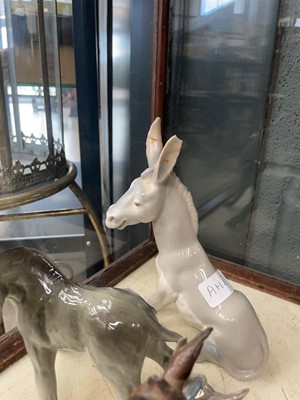Lot 5014 - Seven Beswick, Lladro and unbranded donkey...