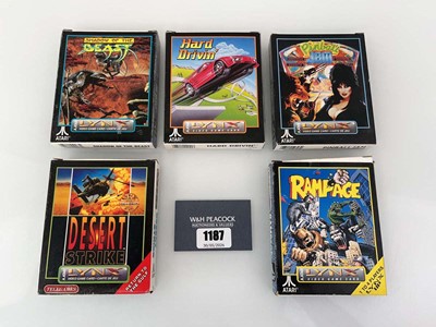 Lot 1187 - 5 Game cards for the Atari Lynx including...