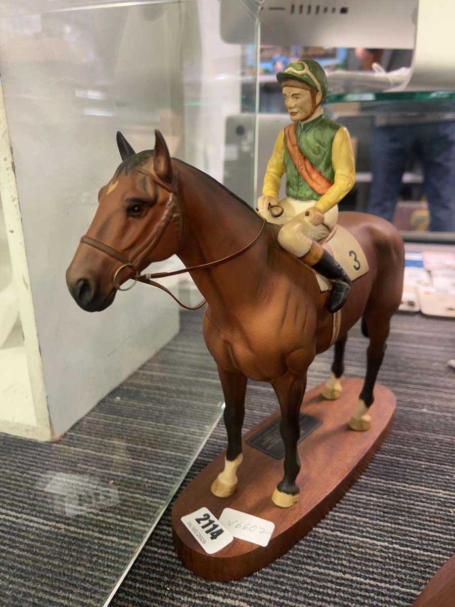 Lot 2114 - Beswick model of Nijinsky ridden by Lester...