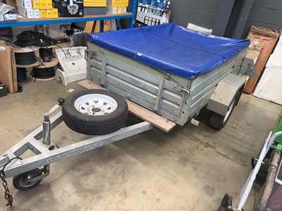 Lot 4601 - Paxton single axle trailer plus spare wheel