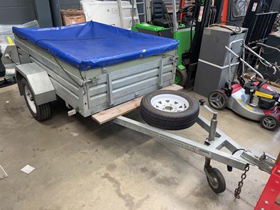 Lot 4601 - Paxton single axle trailer plus spare wheel