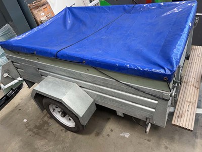Lot 4601 - Paxton single axle trailer plus spare wheel