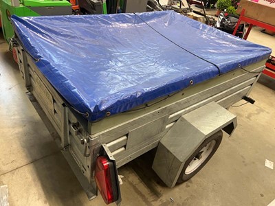 Lot 4601 - Paxton single axle trailer plus spare wheel