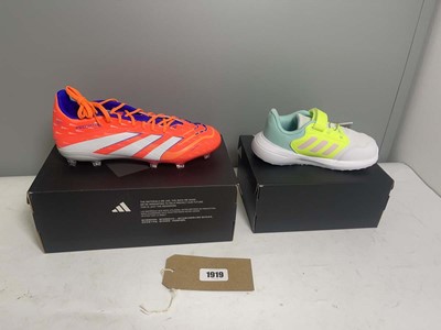 Lot 1919 - 2x Boxed pairs of children's Adidas trainers...