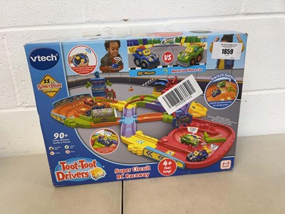 Lot 1859 - Boxed Vtech toot toot drivers super circuit RC...