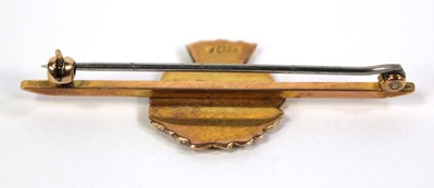Lot 752 - A 9ct yellow gold Naval sweethearts brooch...