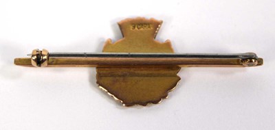 Lot 752 - A 9ct yellow gold Naval sweethearts brooch...