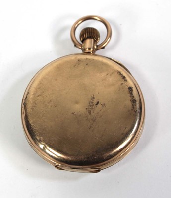Lot 464 - A 9ct yellow gold open face pocket watch, the...