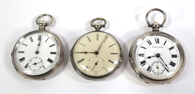 Lot 466 - A Victorian silver open face pocket watch by R....