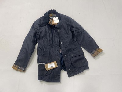 Lot 1954 - Barbour beadnell wax jacket in navy size 10