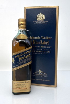 Lot 73 - A bottle of Johnnie Walker Blue Label Scotch...