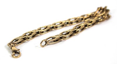 Lot 772 - A 9ct yellow gold fancy link bracelet with...