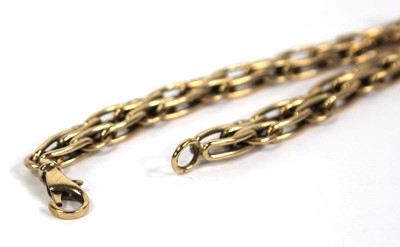 Lot 772 - A 9ct yellow gold fancy link bracelet with...