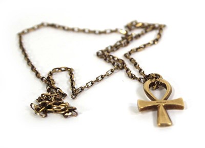 Lot 773 - A 9ct yellow gold chainlink necklace...